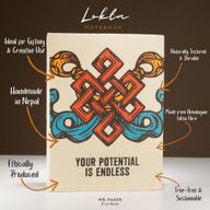 Velika Lokta Inspirativna Bilježnica (21x15 cm) – 45 listova – Your Potential – uključuje oznaku