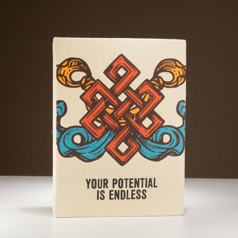 Velika Lokta Inspirativna Bilježnica (21x15 cm) – 45 listova – Your Potential – uključuje oznaku