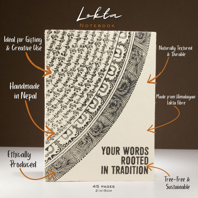 Velika Lokta Inspirativna Bilježnica (21x15 cm) – 45 listova – Your Words – uključuje oznaku