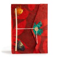 Velika Lokta bilježnica - upečatljiv cvjetni dizajn - 21×15cm, 45 listova s knjižnom oznakom – Ruby