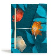 Lrg Lokta Bold Floral - Bilježnica (21x15cm) - 45 listova - uključuje označivač stranice - Noćno plava