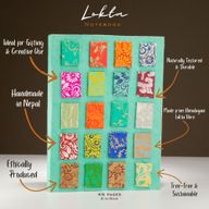 Lrg Lokta Mini Tiles- bilježnica (21x15cm) - 45 listova - uključuje oznaku stranice - tirkizno plava