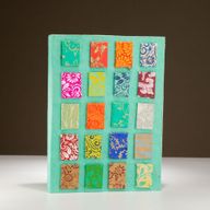 Lrg Lokta Mini Tiles- bilježnica (21x15cm) - 45 listova - uključuje oznaku stranice - tirkizno plava