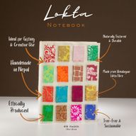Srednja Lokta Mini Tiles- bilježnica (15x12cm) - 45 listova - prirodna