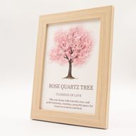 Slika od dragog kamena – Drvo života – Ružičasti kvarc (20x14.7x1cm)