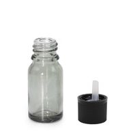 Staklena Bočica s Kapaljkom u Dimnoj Sivoj Boji, 10ml, sa sigurnosnim čepom