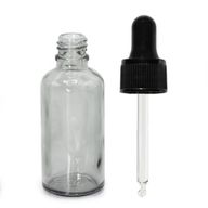 Staklena Bočica u Dimnoj Sivoj Boji, 50ml, s crnom pipetom