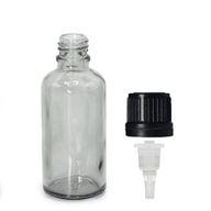 Staklena Bočica s Kapaljkom u Dimnoj Sivoj Boji, 50ml - s čepom