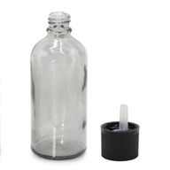 Staklena Bočica s Kapaljkom u Dimnoj Sivoj Boji, 100ml, sa sigurnosnim čepom