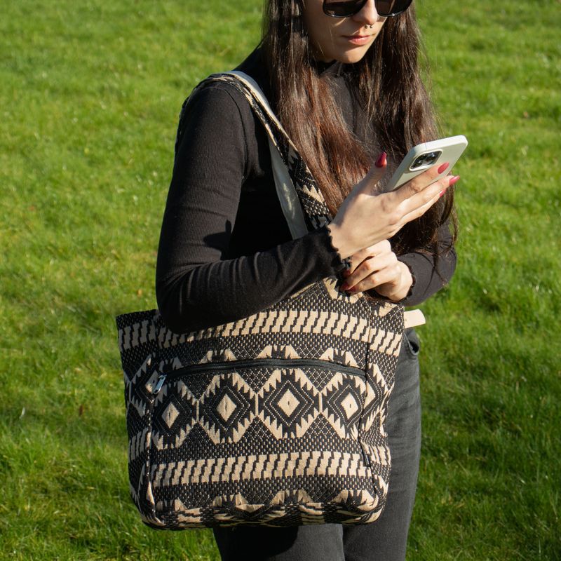 Jakard prirodne torbe - Desert Loom - Wander Muse model
