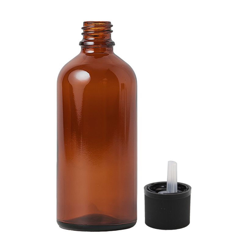Bočica od Jantarnog Stakla s Pipetom i Sigurnosnim Čepom 100ml