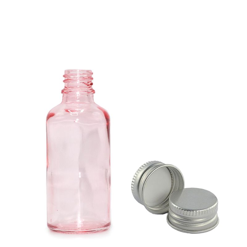 Ružičasta Staklena Bočica s Aluminijskim Čepom 10ml