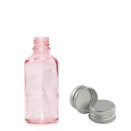Ružičasta Staklena Bočica s Aluminijskim Čepom 10ml