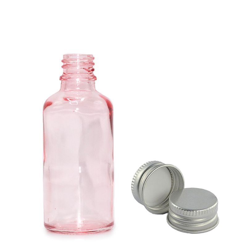 Ružičasta Staklena Bočica s Aluminijskim Čepom 30ml