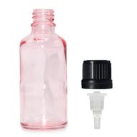 Ružičasta Staklena Bočica s Kapaljkom i Čepom 100ml