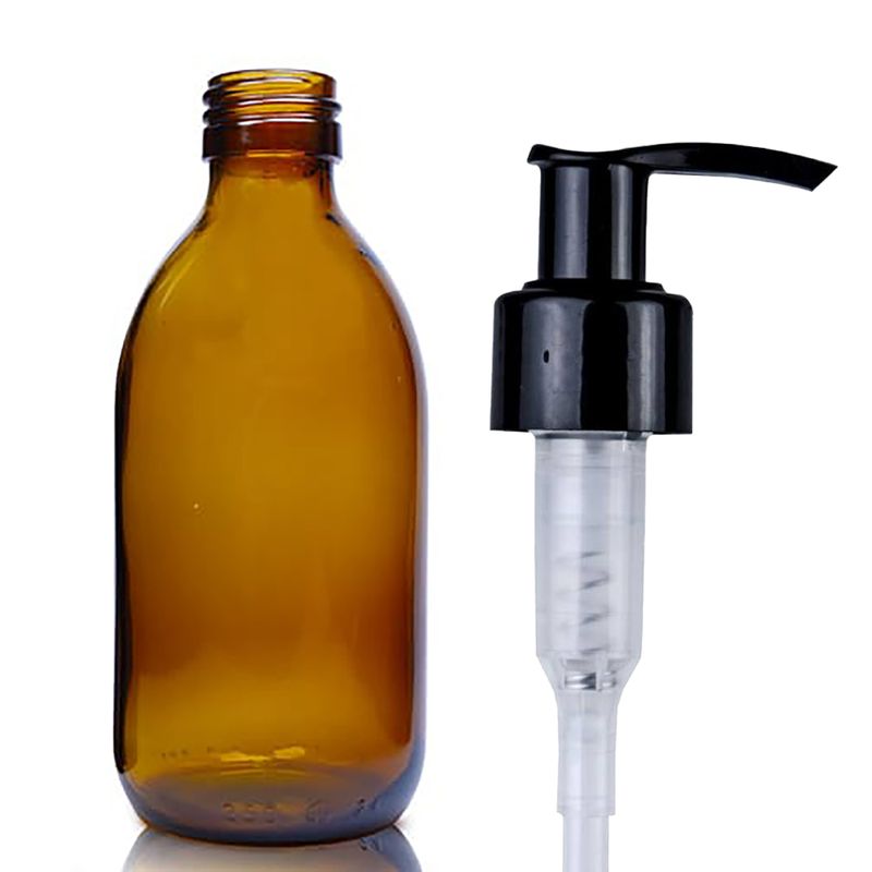 Jantarna Staklena Farmaceutska Boca s Pumpicom za Losion 250ml