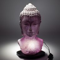 Lampa s likom Bude Lavander Crackle - Ovalno postolje