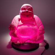 Lampa s likom nasmijanog Bude pitaja - Okruglo postolje