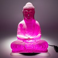 Lampa s likom meditativnog Bude Cherry Crackle - Ovalno postolje