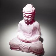 Lampa s likom meditativnog Bude Cherry Crackle - Ovalno postolje