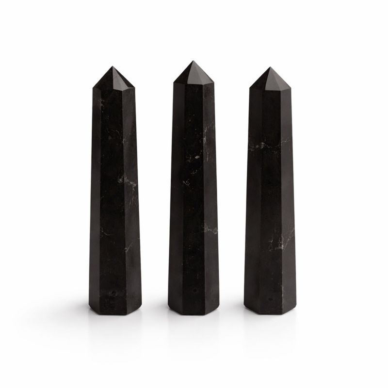 Kristalni obelisk, šesterostrani, približno 11 cm - Crni turmalin