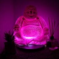 Lampa s likom nasmijanog Bude pitaja - Okruglo postolje