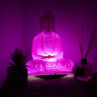 Lampa s likom meditativnog Bude Cherry Crackle - Ovalno postolje