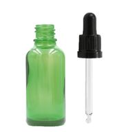 Zelena Staklena Bočica s Crnom T/E Pipetom 30ml