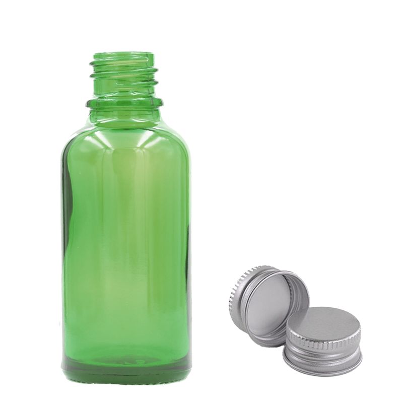 Zelena Staklena Bočica 50ml s Aluminijskim Čepom