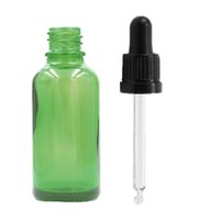 Zelena Staklena Bočica s Crnom T/E Pipetom 50ml