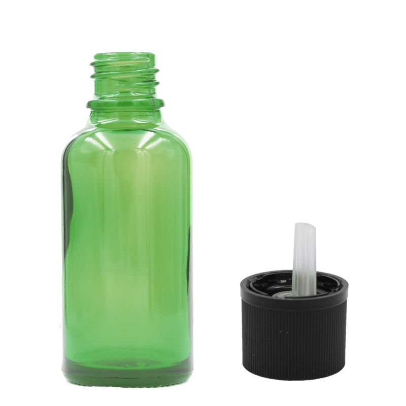 Zelena Staklena Bočica sa Sigurnosnim Čepom za Djecu 50ml