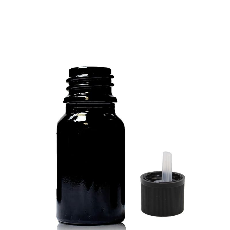 Crna Staklena Bočica sa Sigurnosnim Čepom za Djecu 5ml