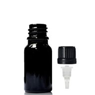Crna Staklena Bočica s Čepom i Kapaljkom 10ml