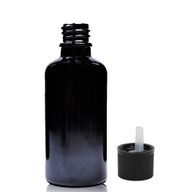 Crna Staklena Bočica sa Sigurnosnim Čepom za Djecu 50ml