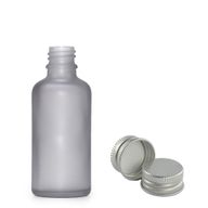 Mat Siva Staklena Bočica s Aluminijskim Čepom 30ml