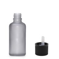 Mat Siva Staklena Bočica sa Sigurnosnim Čepom i Kapaljkom za Djecu 30ml