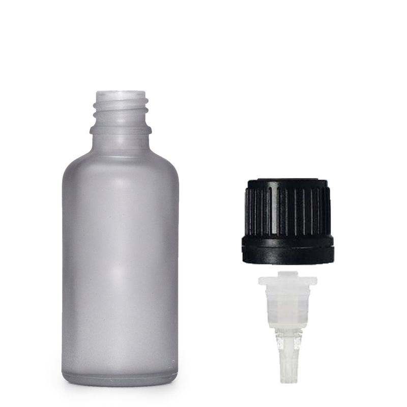Mat Siva Staklena Bočica s Kapaljkom i Čepom 30ml