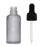 Mat Siva Staklena Bočica s Crnom Pipetom 50ml