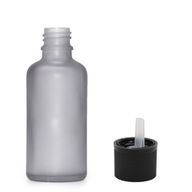 Mat Siva Staklena Bočica sa Sigurnosnim Čepom i Kapaljkom za Djecu 50ml