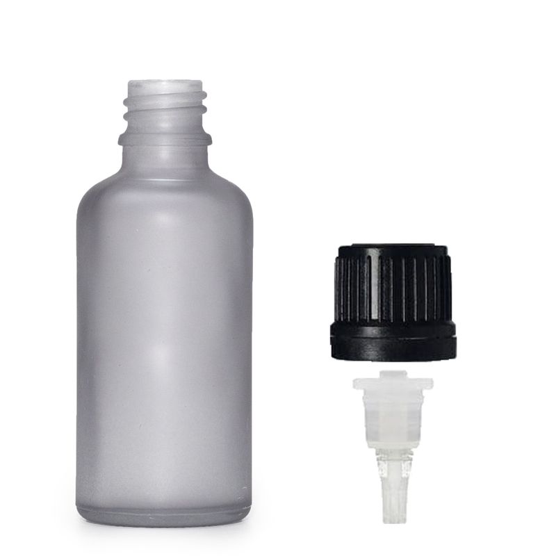 Mat Siva Staklena Bočica s Kapaljkom i Čepom 50ml