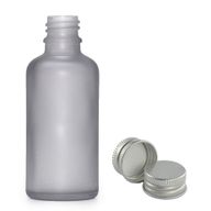 Mat Siva Staklena Bočica s Aluminijskim Čepom 100ml
