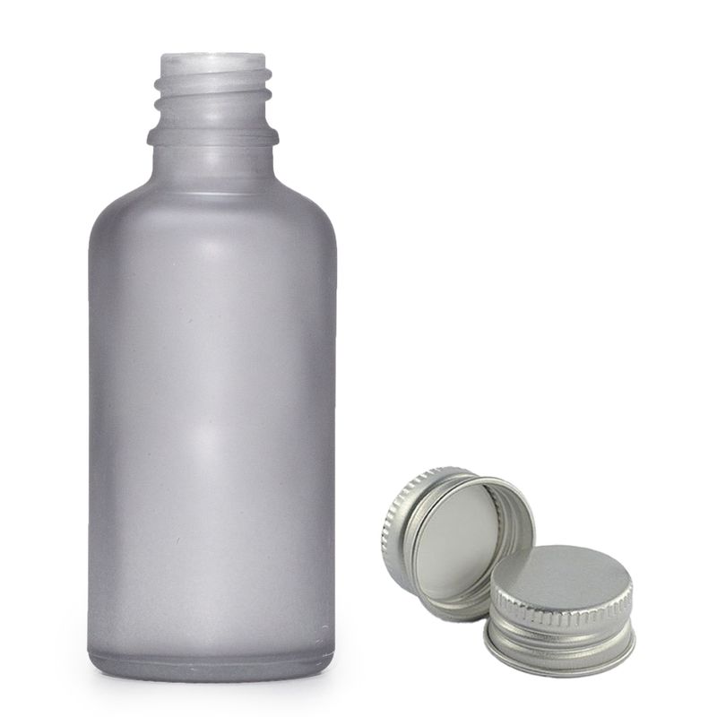 Mat Siva Staklena Bočica s Aluminijskim Čepom 100ml