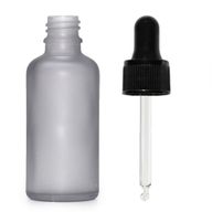 Mat Siva Staklena Bočica s Crnom Pipetom 100ml