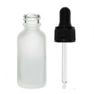 Mat Bijela Staklena Bočica s Crnom Pipetom 50ml