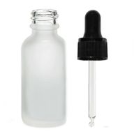Mat Bijela Staklena Bočica s Crnom Pipetom 100ml