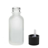 Mat Bijela Staklena Bočica sa Sigurnosnim Čepom s Kapaljkom za Djecu 100ml