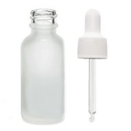 Mat Bijela Staklena Bočica s Bijelom Pipetom 100ml