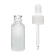 Mat Bijela Staklena Bočica s Bijelom Pipetom 10ml