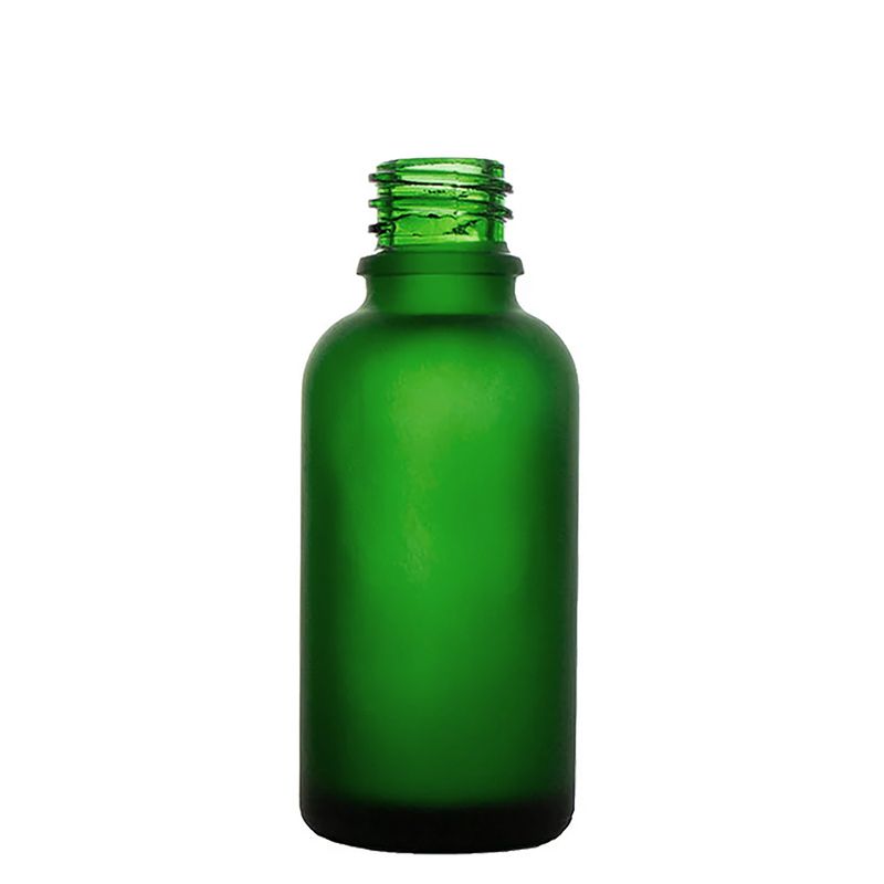30ml Mat zelena staklena bočica s kapaljkom - bez čepa