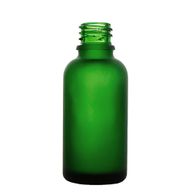 50 ml Mat zelena staklena bočica s kapaljkom - bez čepa